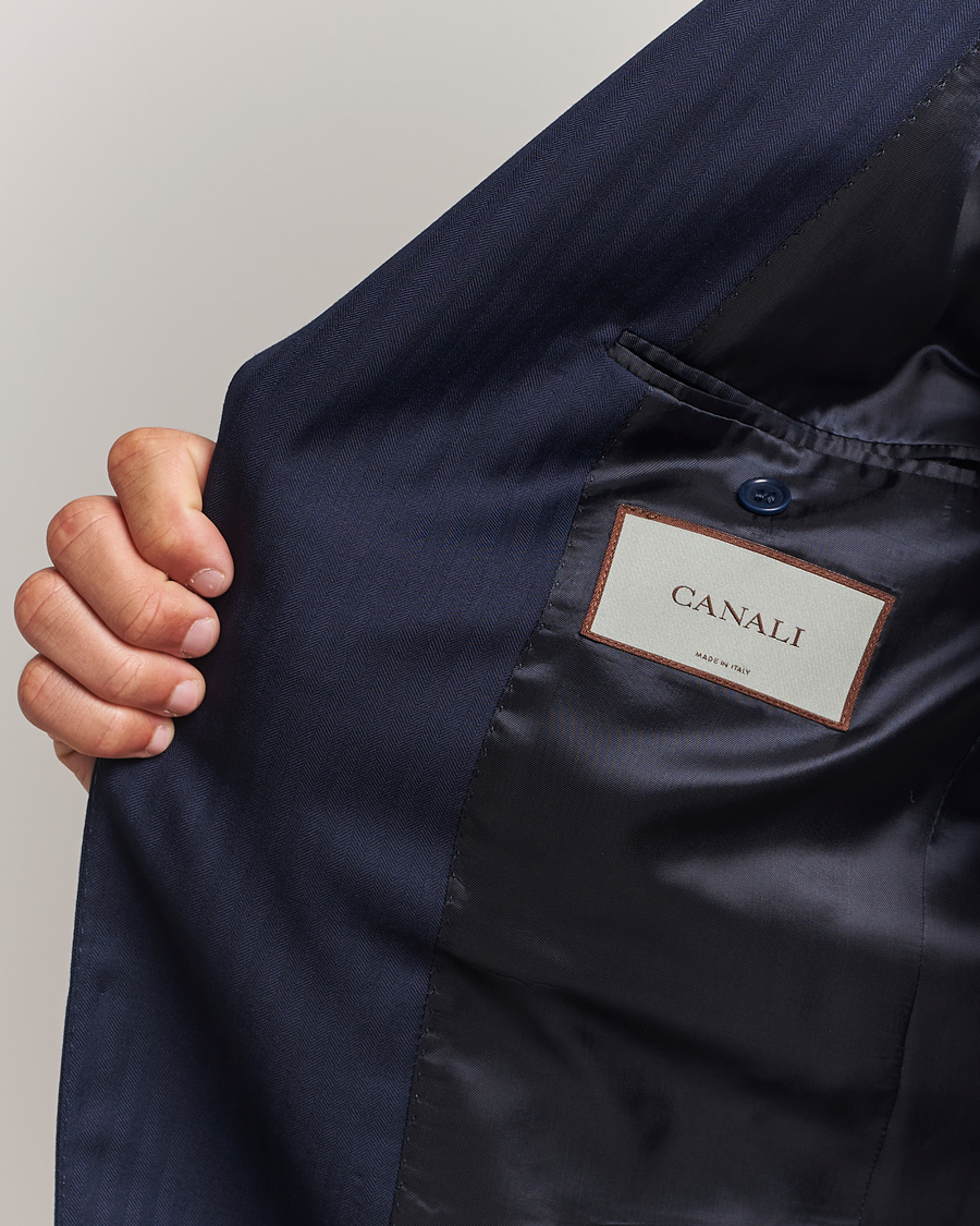 Herr | Kostymer | Canali | Capri Wool Suit Navy