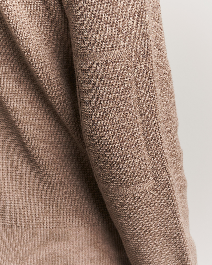Herr | Tröjor | Canali | Wool/Cashmere Long Sleeve Polo Brown