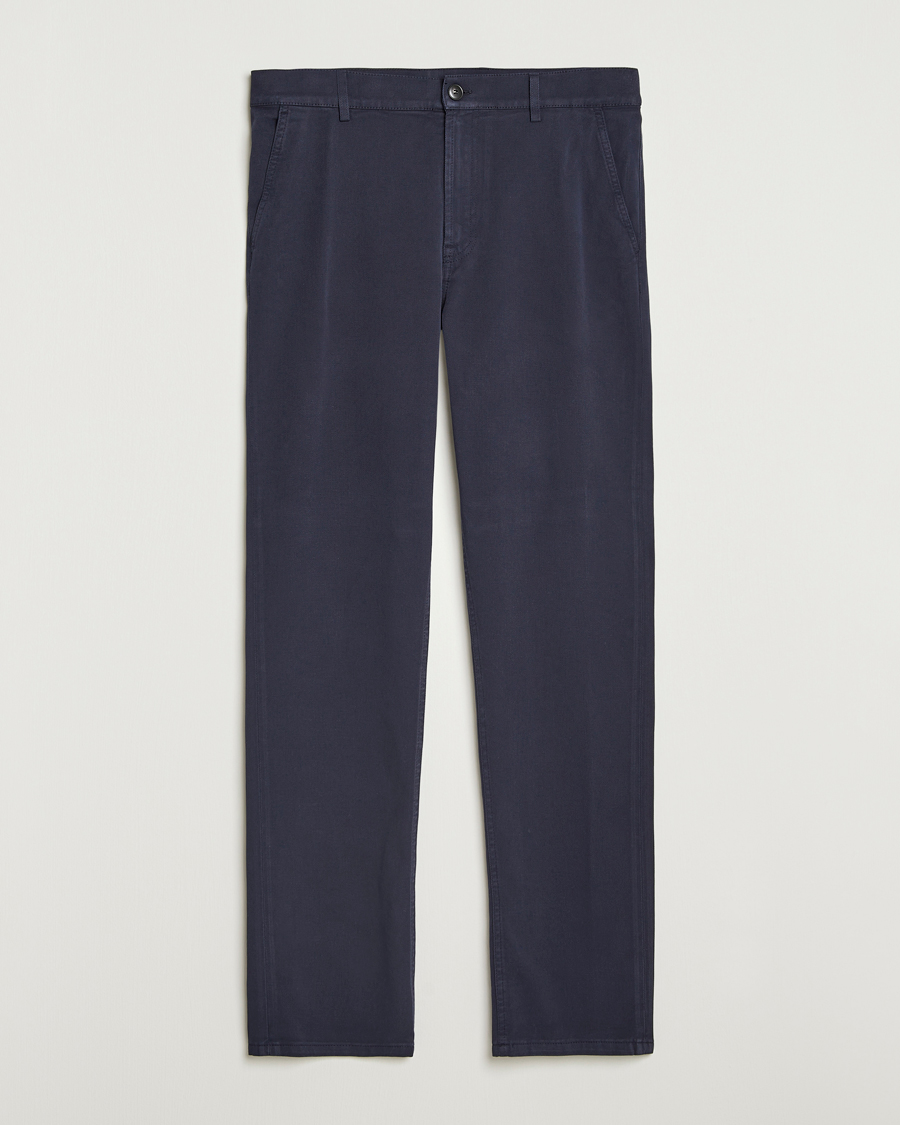 Herr | Byxor | Canali | Cotton Twill Chinos Navy