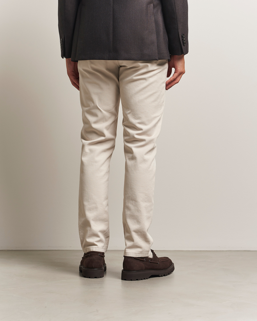 Herr | Byxor | Canali | Cotton Twill Chinos Light Beige
