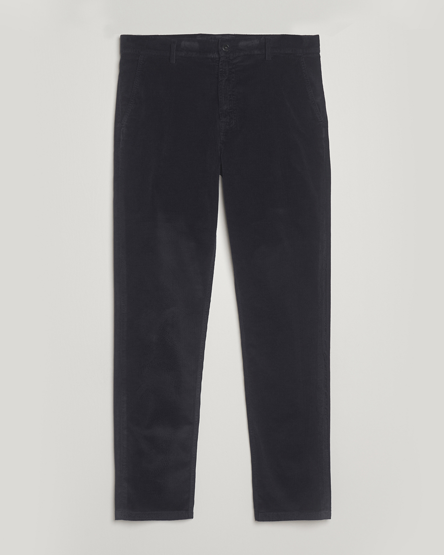 Herr | Byxor | Canali | Soft Corduroy Trousers Navy