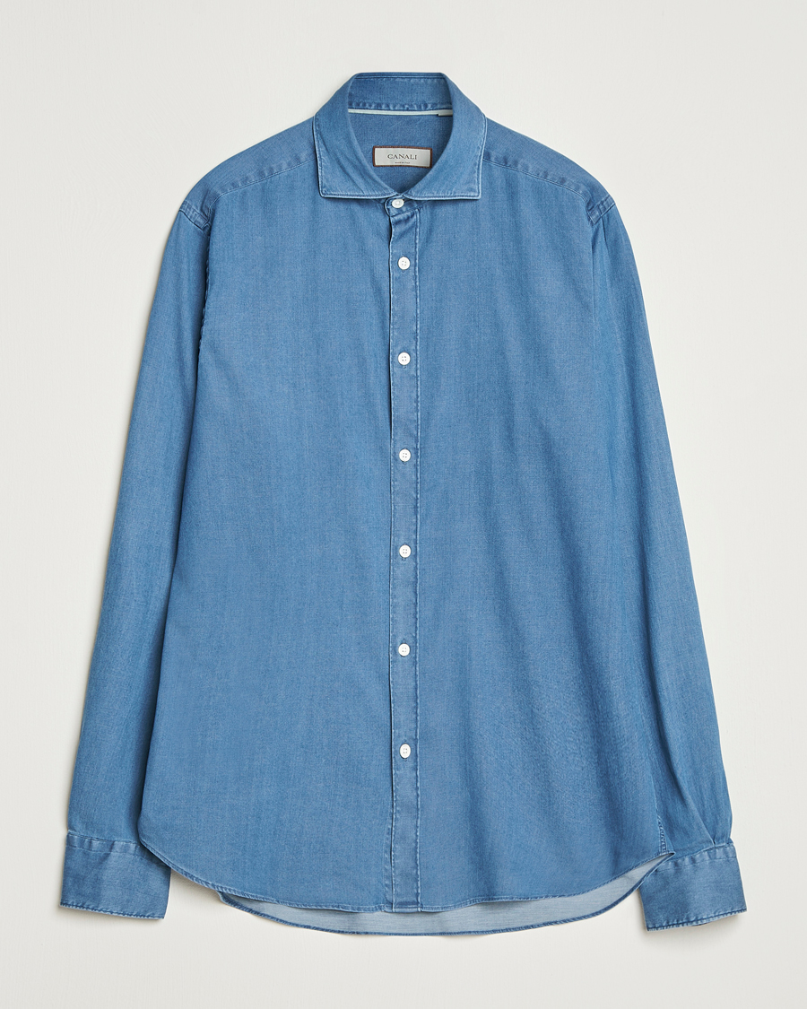Herr | Skjortor | Canali | Denim Shirt Stone Wash