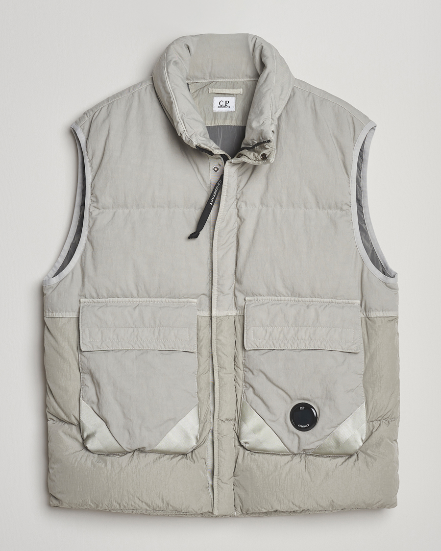Herr | Västar | C.P. Company | Eco Chrome Mixed Down Vest Light Grey