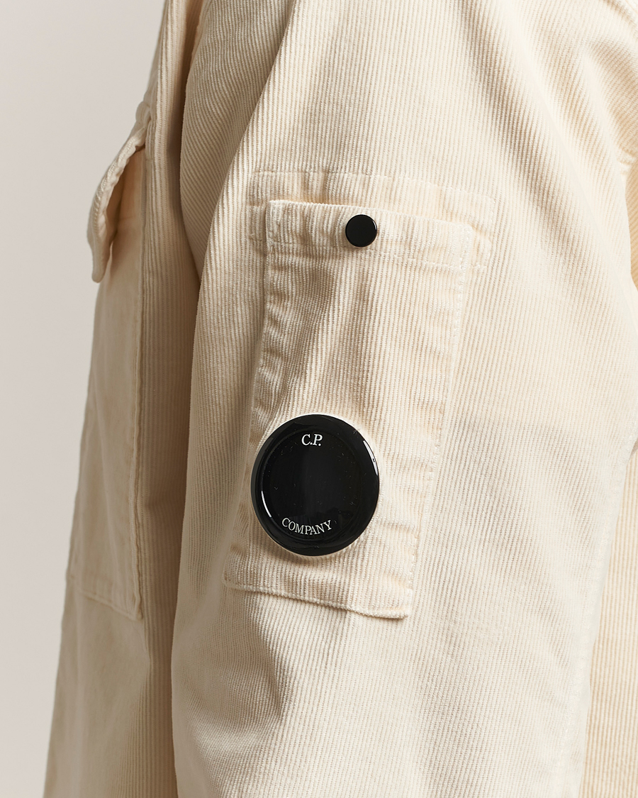 Herr | Skjortor | C.P. Company | Corduroy Lens Overshirt White