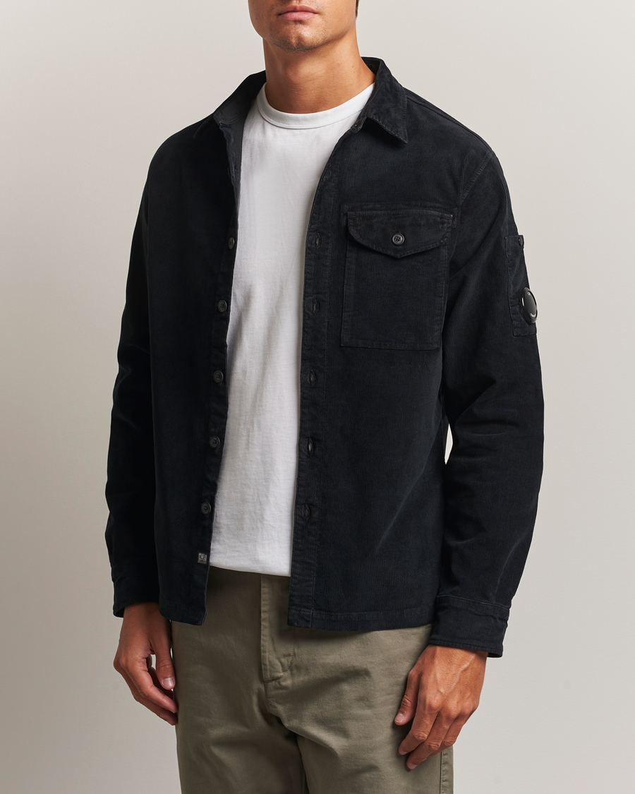 Herr | Skjortor | C.P. Company | Corduroy Lens Overshirt Black