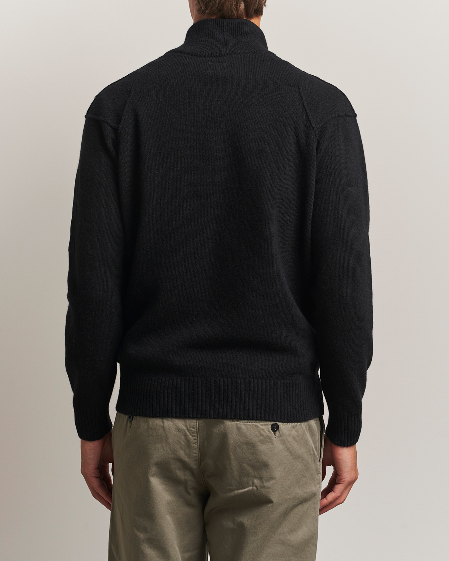 Herr | Tröjor | C.P. Company | Knitted Lambswool Half-Zip Black