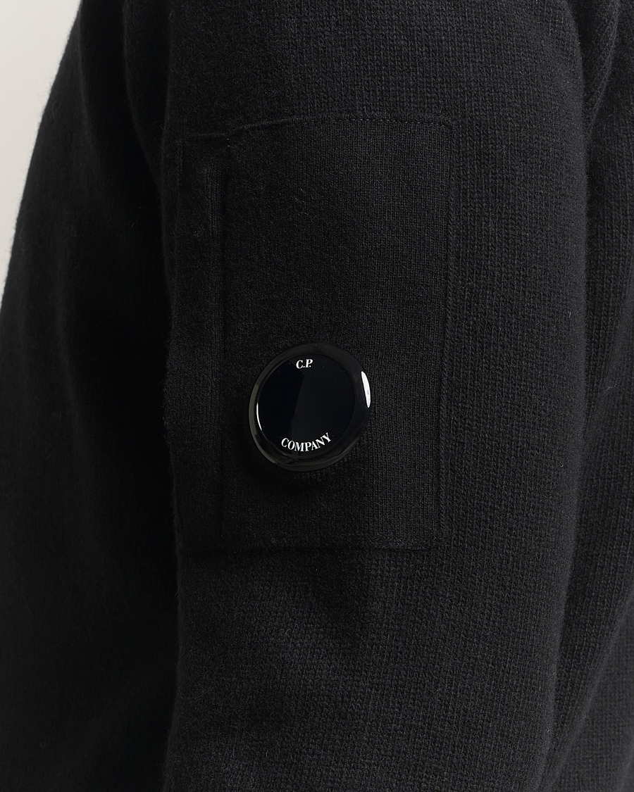 Herr | Tröjor | C.P. Company | Knitted Lambswool Half-Zip Black