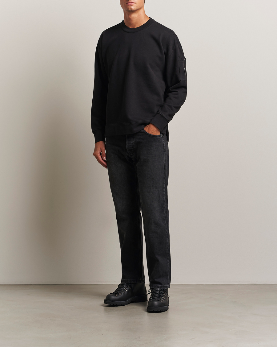 Herr | Tröjor | C.P. Company | Brushed Emerized Fleece Lens Sweatshirt Black