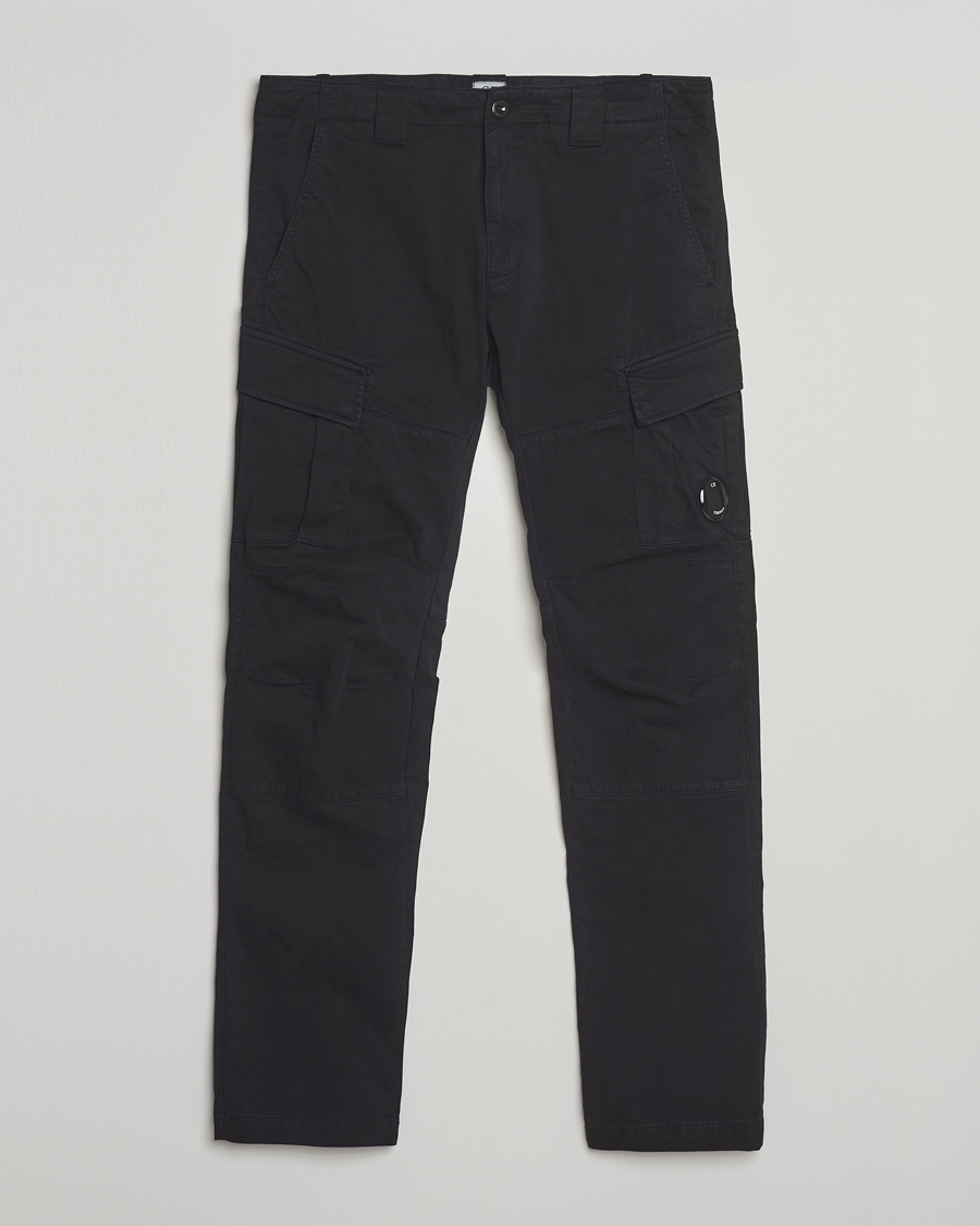 Herr | Byxor | C.P. Company | Stretch Satin Lens Cargo Pants Black