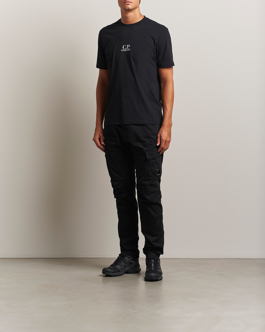 Herr | Byxor | C.P. Company | Stretch Satin Lens Cargo Pants Black