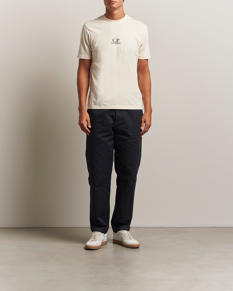 Herr | T-Shirts | C.P. Company | Jersey Back Logo T-Shirt Cream