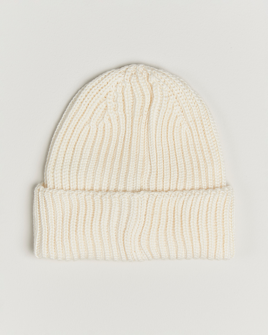 Herr | Mössor | C.P. Company | Knitted Merino Goggle Beanie White