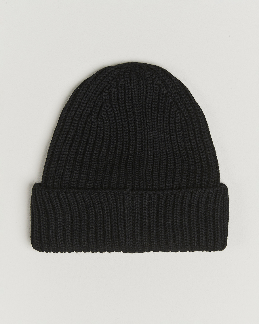 Herr | Mössor | C.P. Company | Knitted Merino Goggle Beanie Black