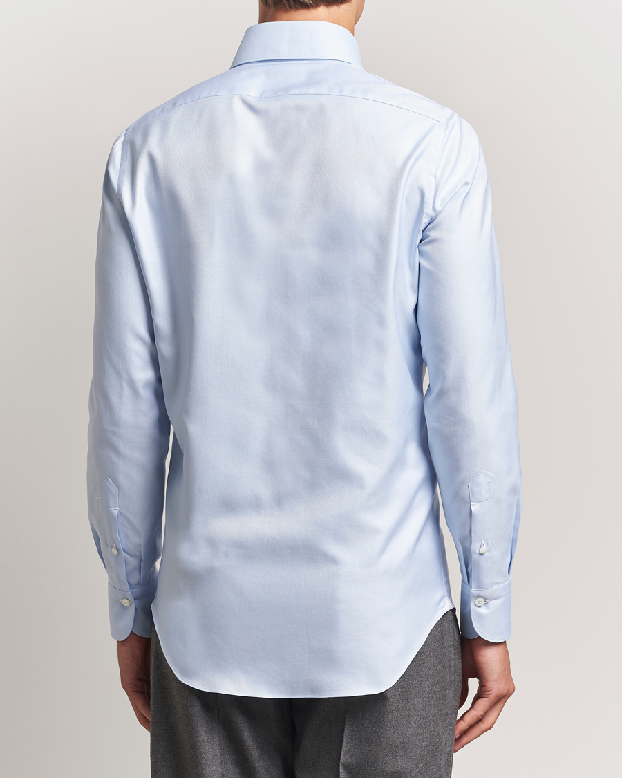 Herr | Skjortor | Finamore Napoli | Milano Slim Oxford Button Down Shirt Light Blue