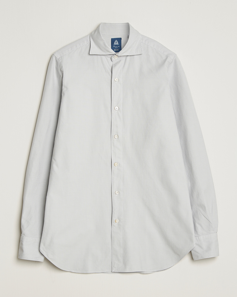 Herr | Skjortor | Finamore Napoli | Gaeta Flannel Sport Shirt Light Grey
