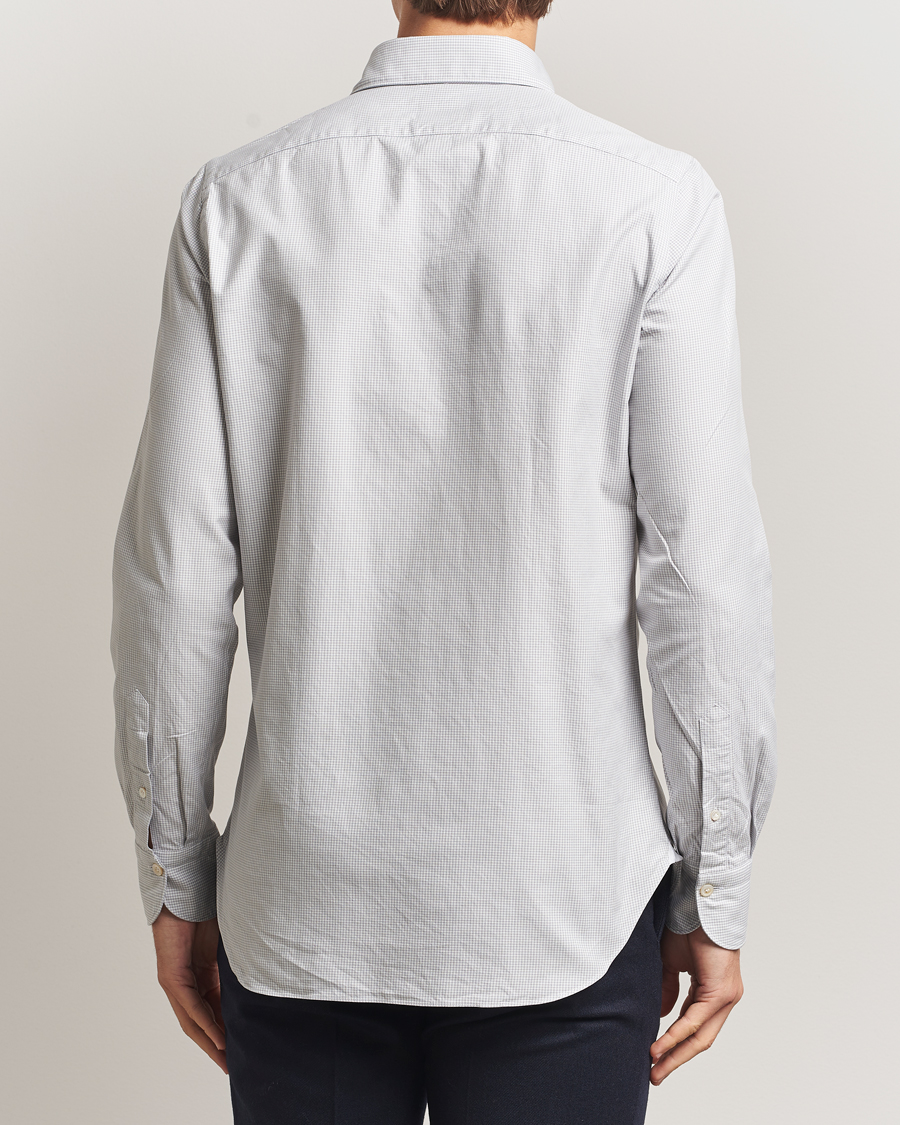 Herr | Skjortor | Finamore Napoli | Gaeta Flannel Sport Shirt Light Grey