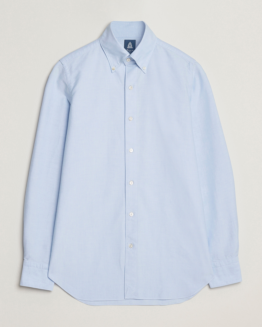 Herr | Skjortor | Finamore Napoli | Gaeta Oxford Button Down Shirt Light Blue
