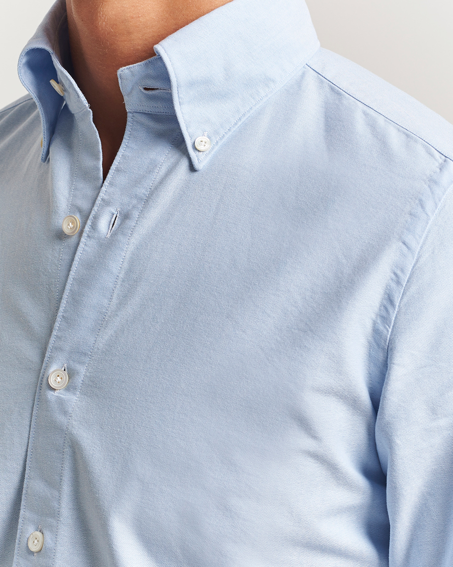 Herr | Skjortor | Finamore Napoli | Gaeta Oxford Button Down Shirt Light Blue