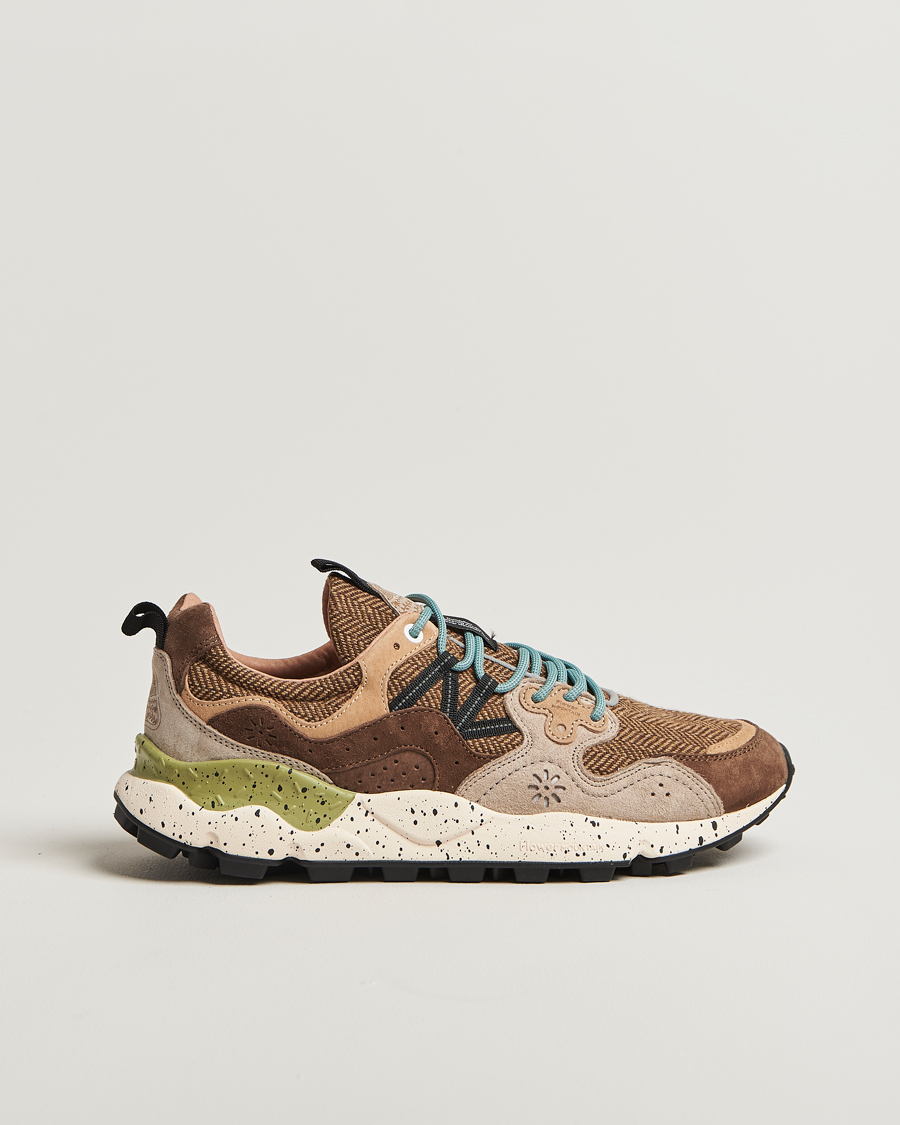 Herr | Sneakers | Flower Mountain | Yamano 3 Suede/Tweed Wool Sneaker Brown