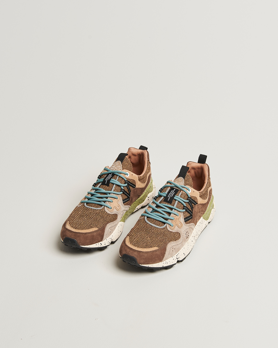 Herr | Sneakers | Flower Mountain | Yamano 3 Suede/Tweed Wool Sneaker Brown