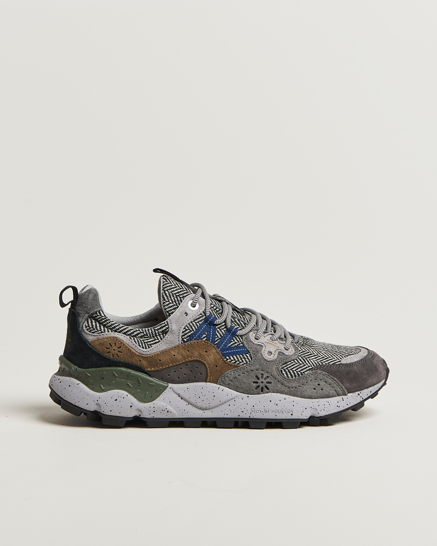Herr | Sneakers | Flower Mountain | Yamano 3 Suede/Tweed Wool Sneaker Grey
