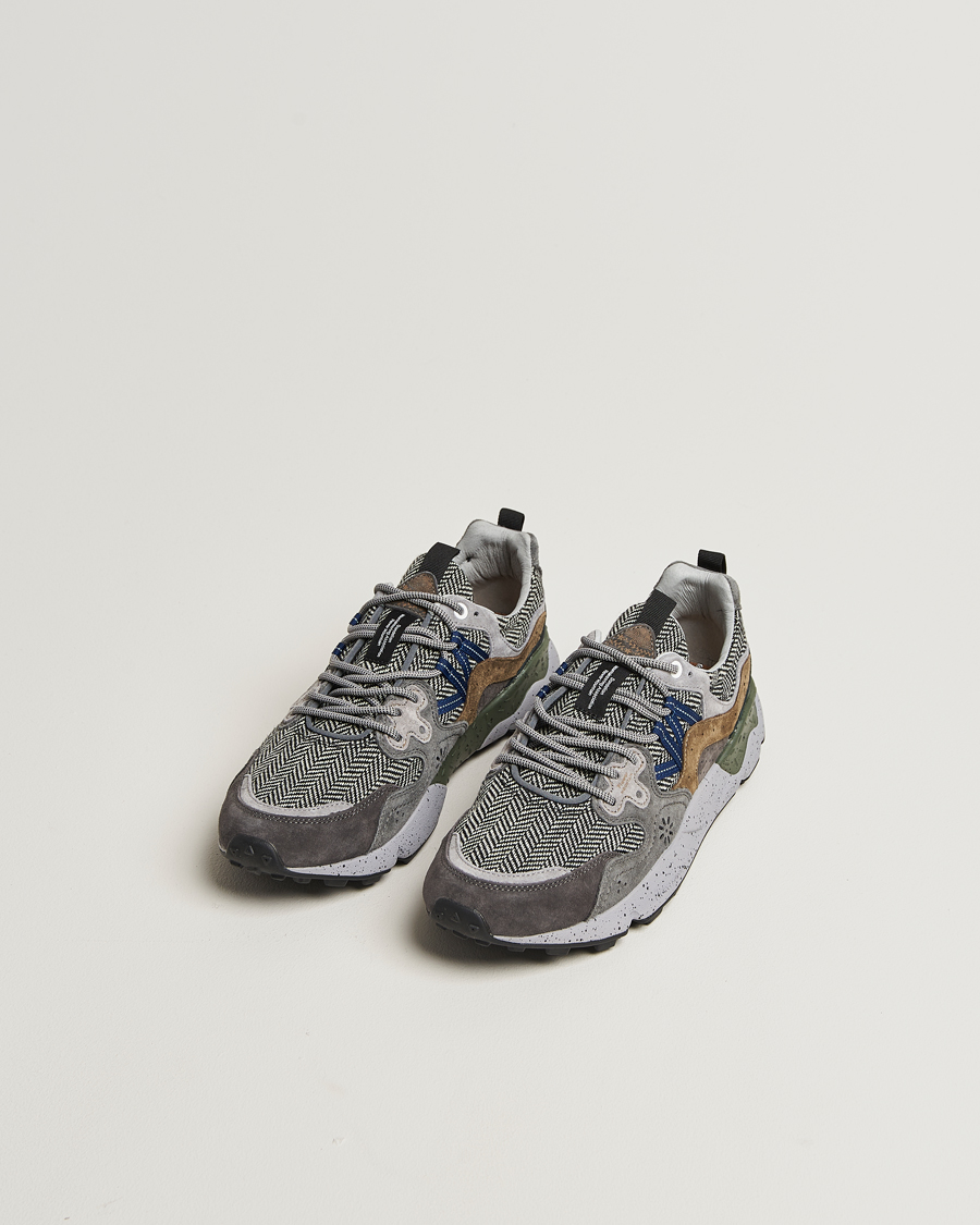 Herr | Sneakers | Flower Mountain | Yamano 3 Suede/Tweed Wool Sneaker Grey