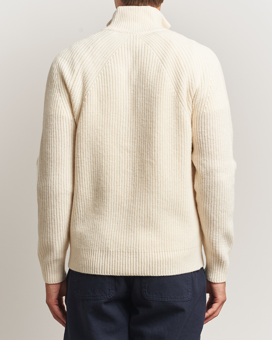 Herr | Tröjor | Forét | Delta Wool Zip Knit Cloud