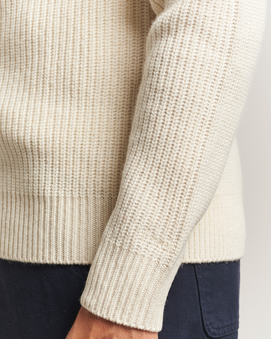 Herr | Tröjor | Forét | Delta Wool Zip Knit Cloud