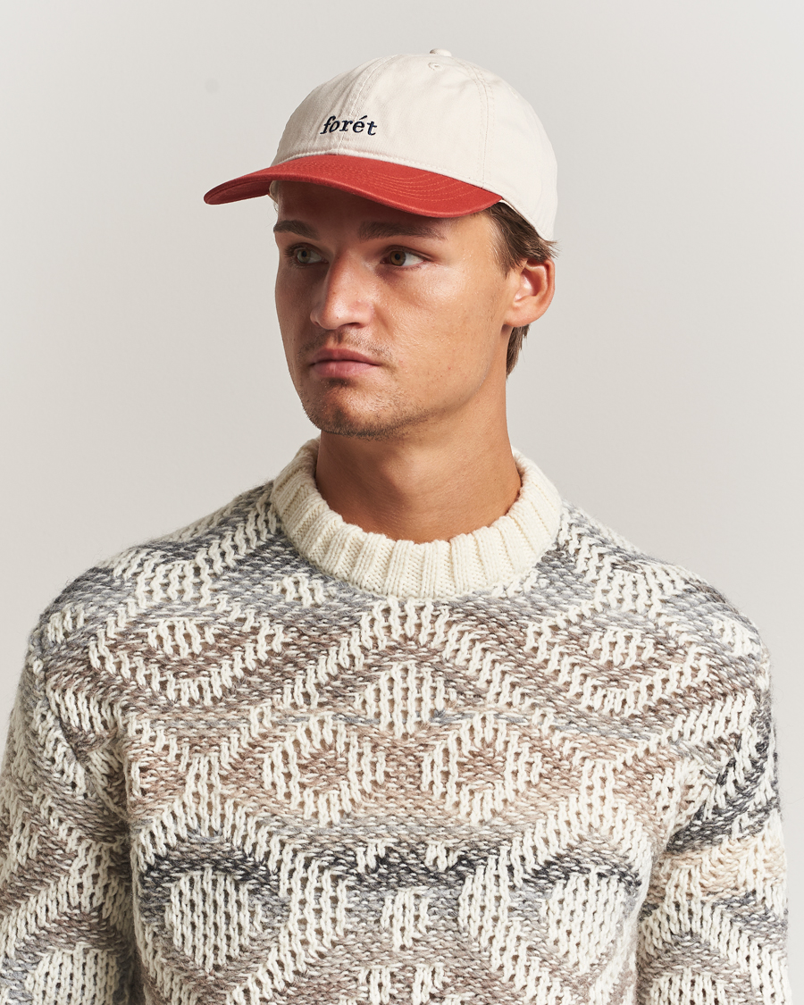 Herr | Hattar & kepsar | Forét | Hawk Washed 2-Tone Cap Cloud/Red