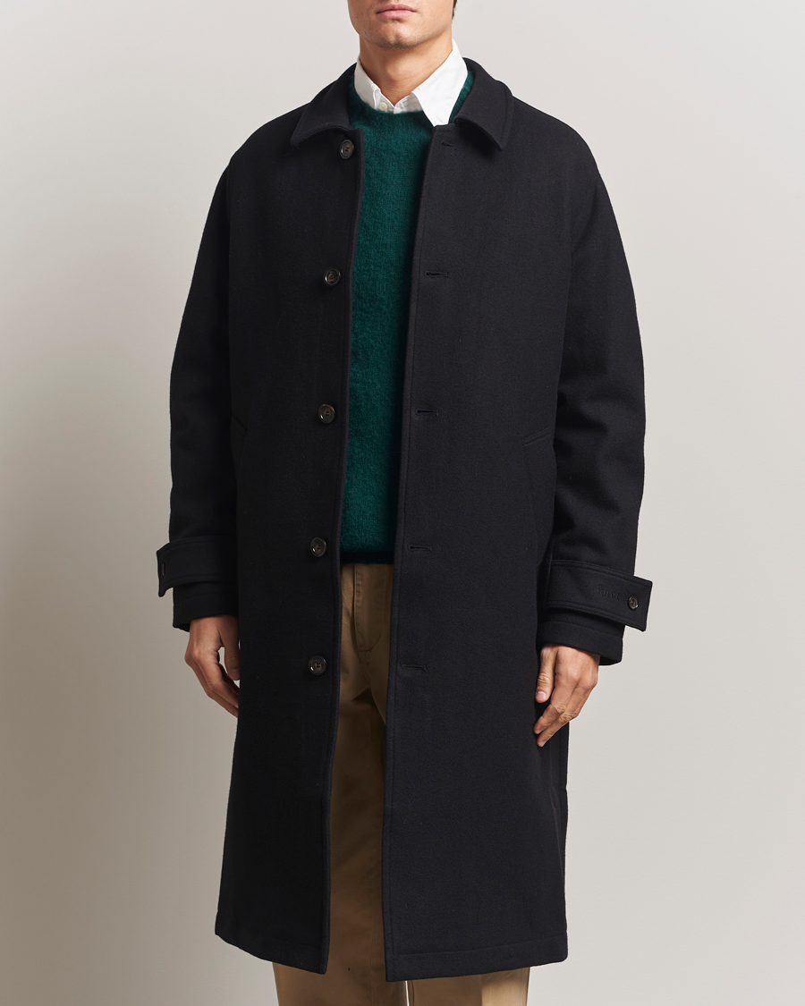 Herr | Jackor | Forét | Pine Wool Coat Black