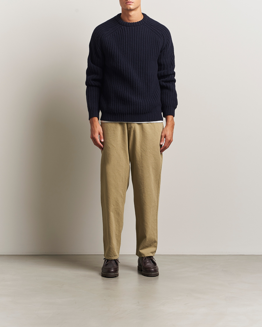 Herr | Tröjor | Forét | Trip Chunky Rib Knit Navy