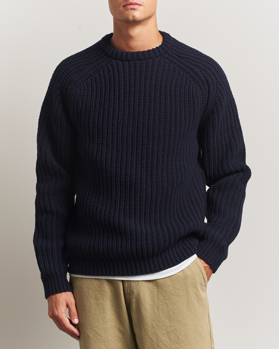 Herr | Tröjor | Forét | Trip Chunky Rib Knit Navy