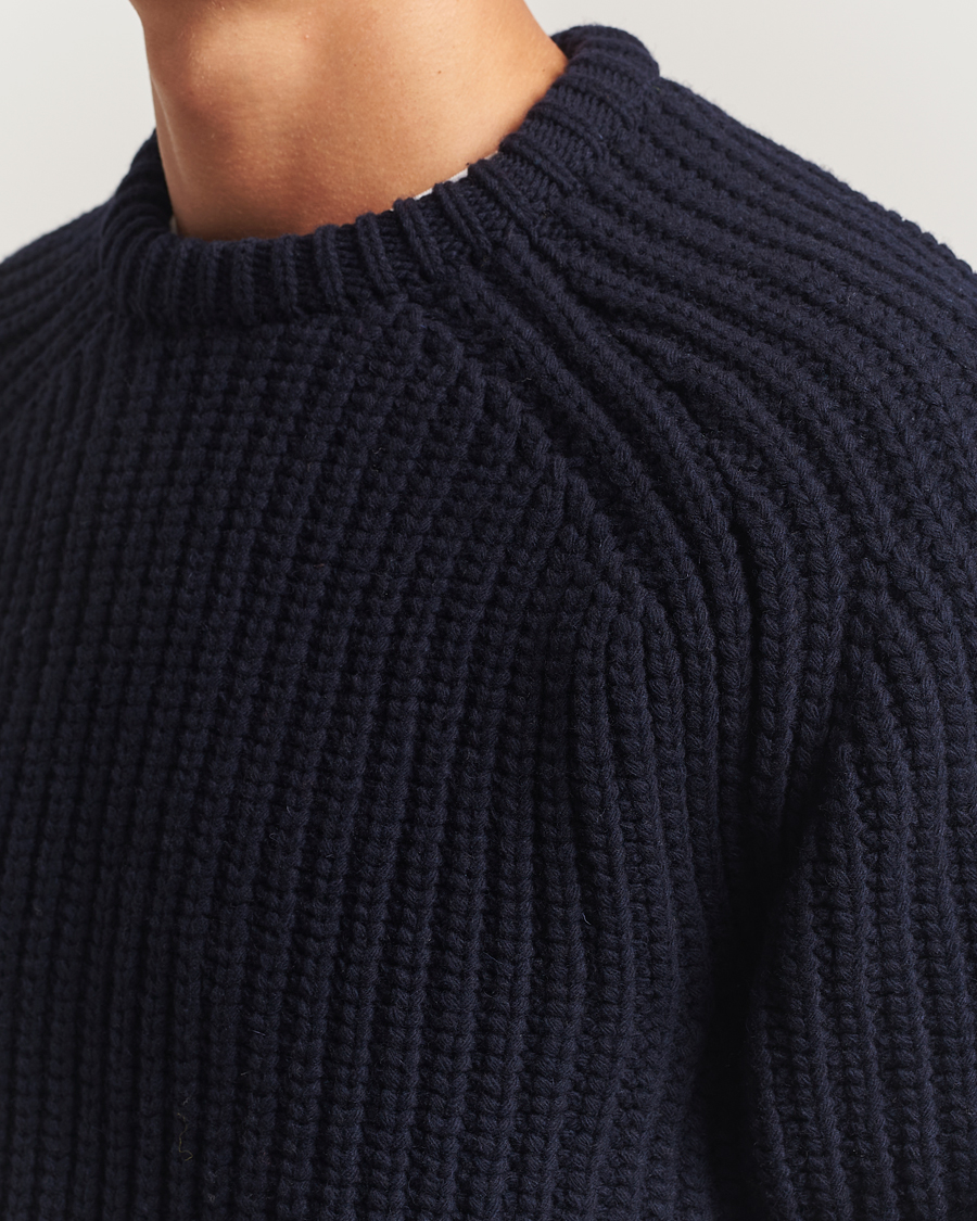 Herr | Tröjor | Forét | Trip Chunky Rib Knit Navy