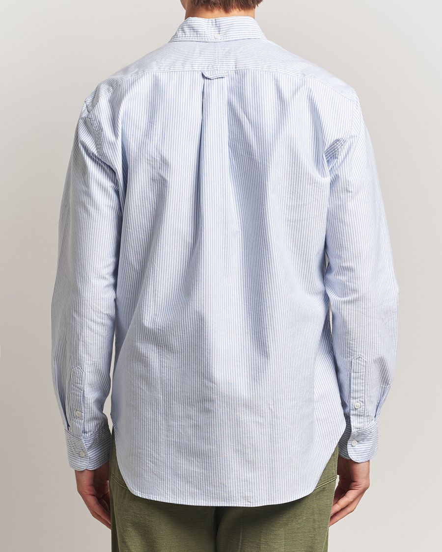 Herr | Skjortor | Gitman Vintage | Oxford Button Down Shirt Light Blue Stripe