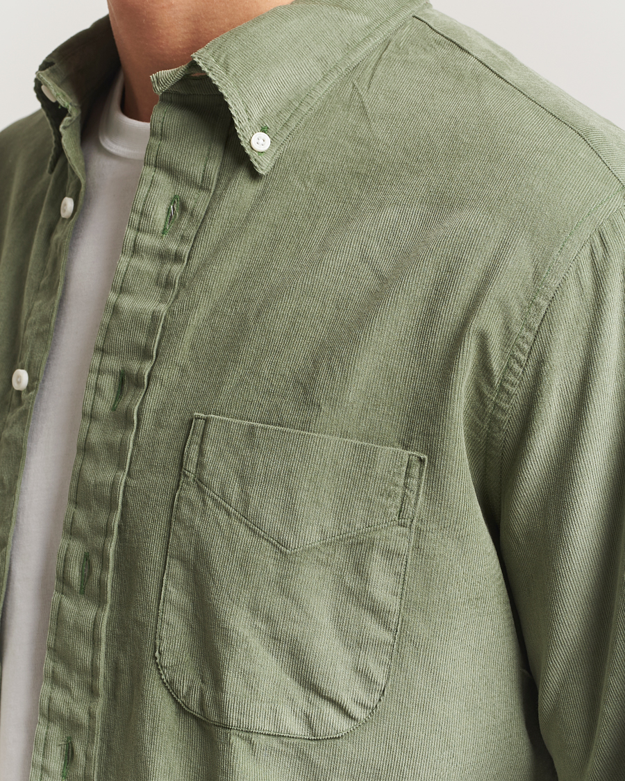 Herr | Skjortor | Gitman Vintage | Corduroy Button Down Shirt Sage