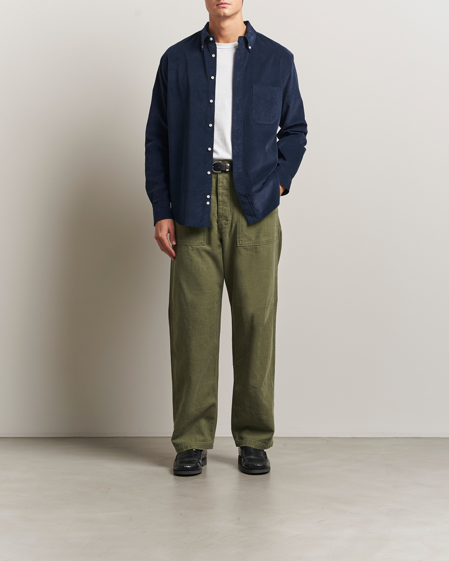 Herr | Skjortor | Gitman Vintage | Corduroy Button Down Shirt Navy