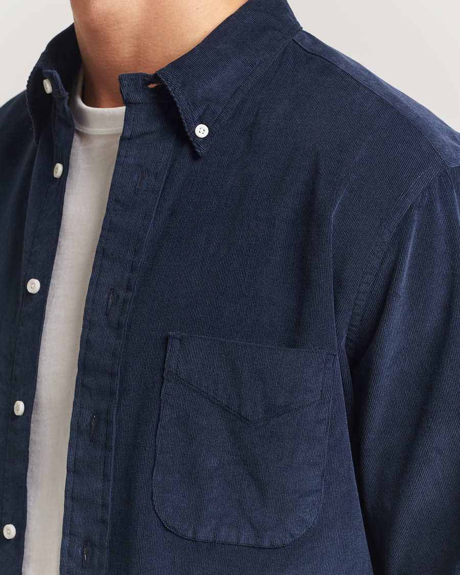 Herr | Skjortor | Gitman Vintage | Corduroy Button Down Shirt Navy