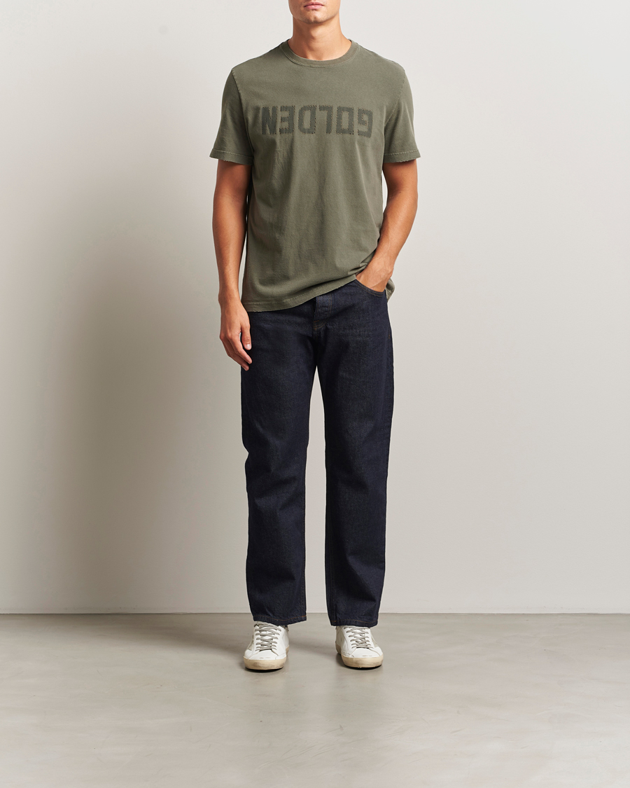 Herr | T-Shirts | Golden Goose | Cotton Logo T-Shirt Dusty Olive