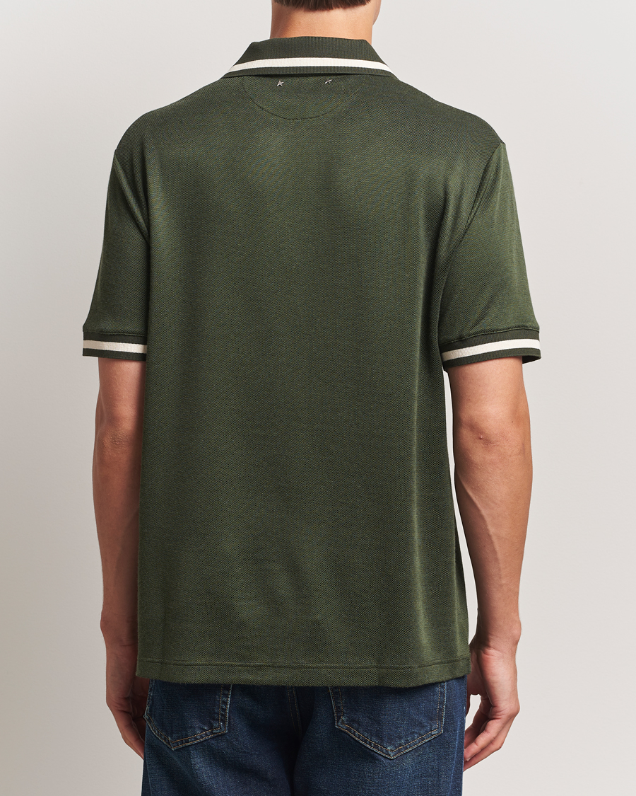 Herr | Pikéer | Golden Goose | Micro Piquet Knit Polo Grape Leaf