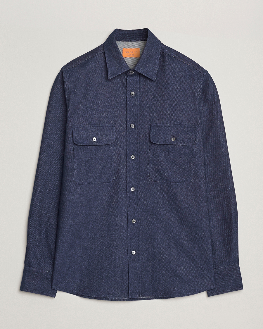 Herr | Skjortor | Grigio | Heavy Twill Overshirt Navy