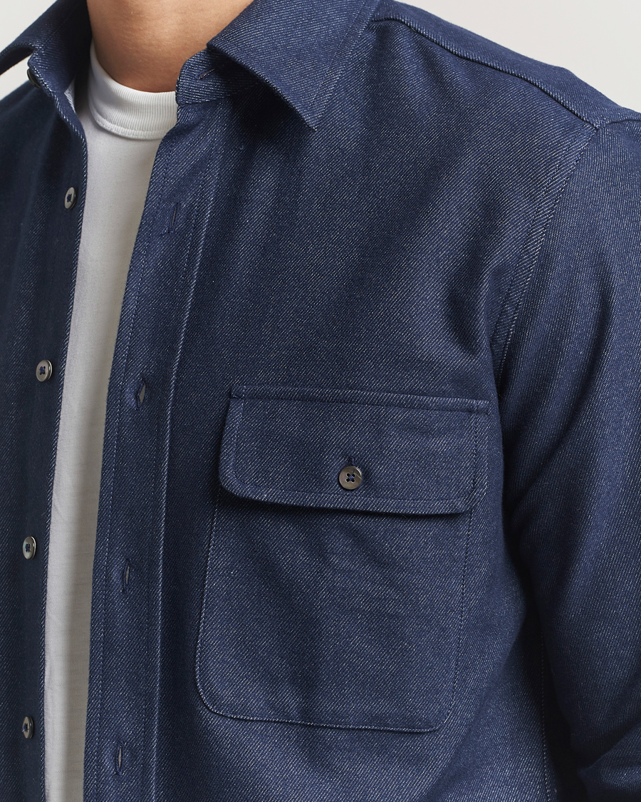 Herr | Skjortor | Grigio | Heavy Twill Overshirt Navy