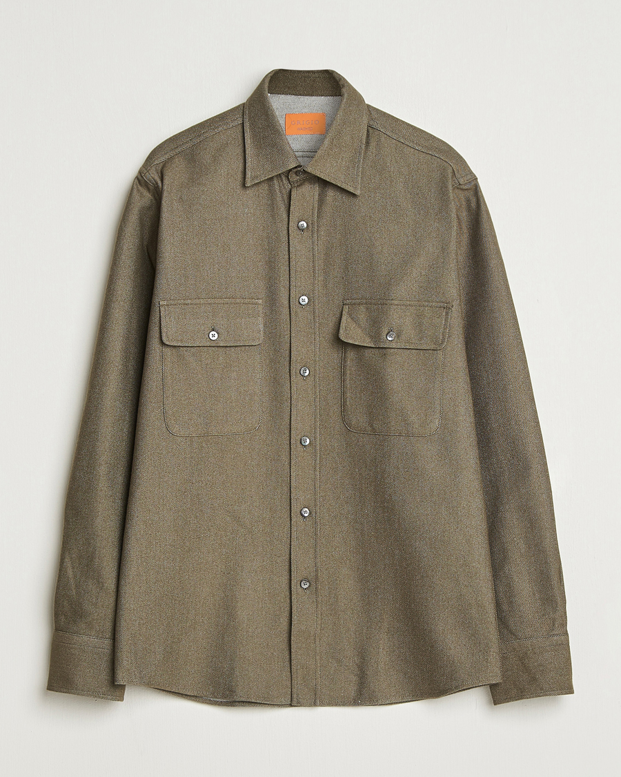 Herr | Skjortor | Grigio | Heavy Twill Overshirt Military