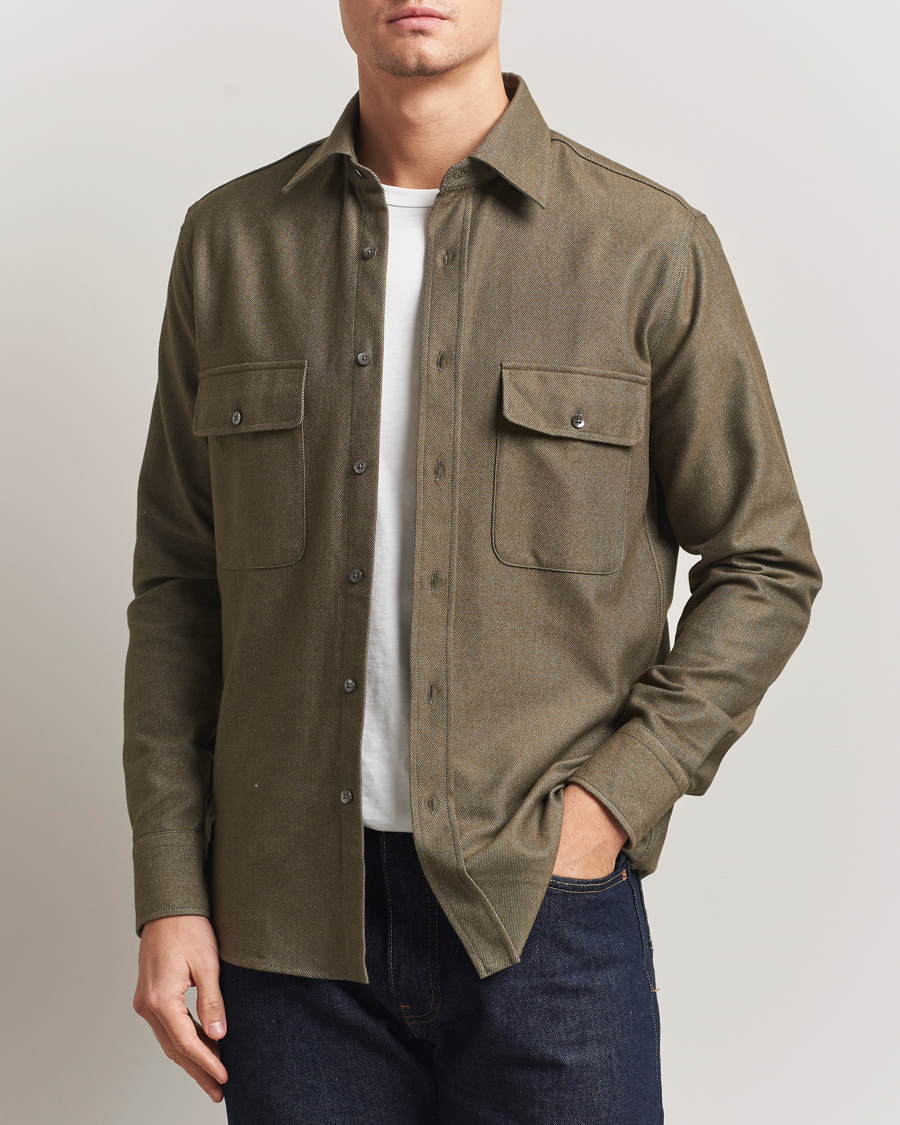 Herr | Skjortor | Grigio | Heavy Twill Overshirt Military