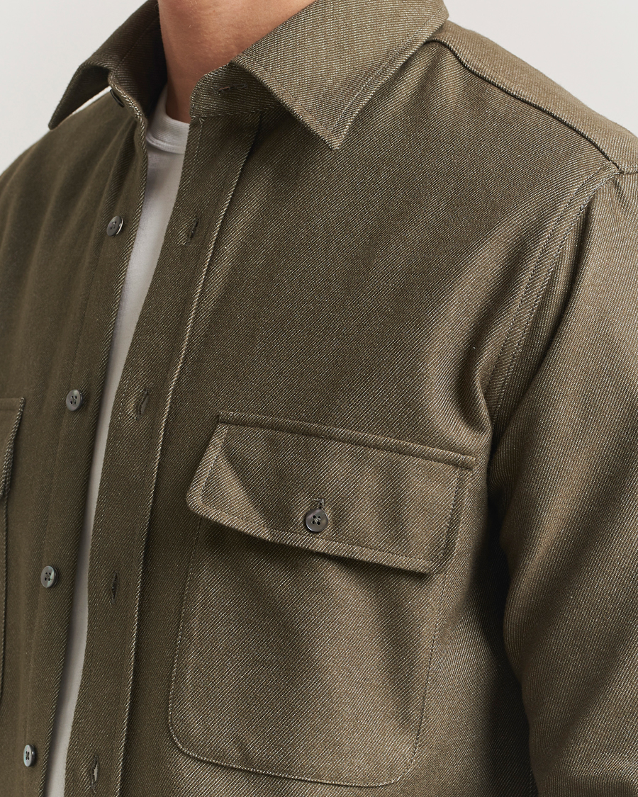 Herr | Skjortor | Grigio | Heavy Twill Overshirt Military