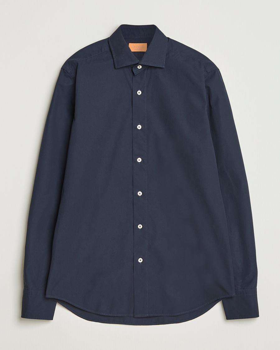 Herr | Skjortor | Grigio | Cotton Twill Shirt Navy