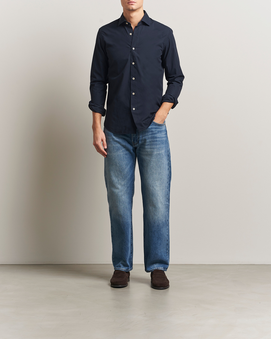Herr | Skjortor | Grigio | Cotton Twill Shirt Navy