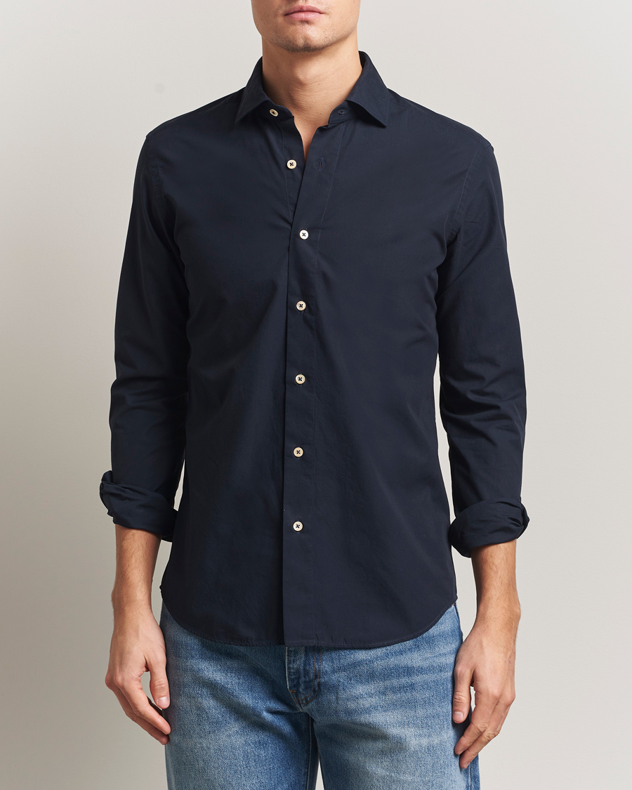 Herr | Skjortor | Grigio | Cotton Twill Shirt Navy