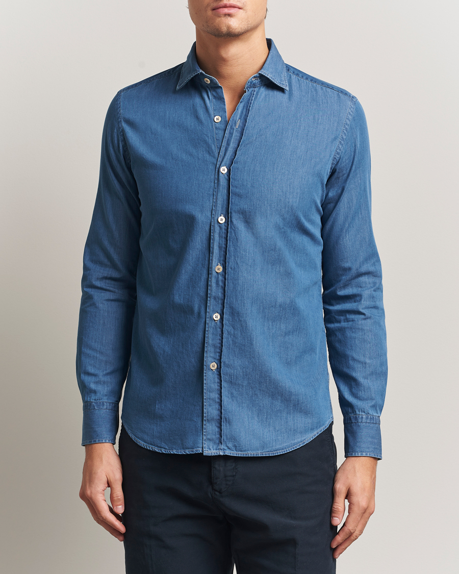 Herr | Skjortor | Grigio | Denim Shirt Indigo