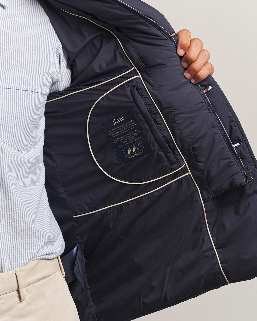 Herr | Jackor | Herno | Nylon Down Blazer Navy