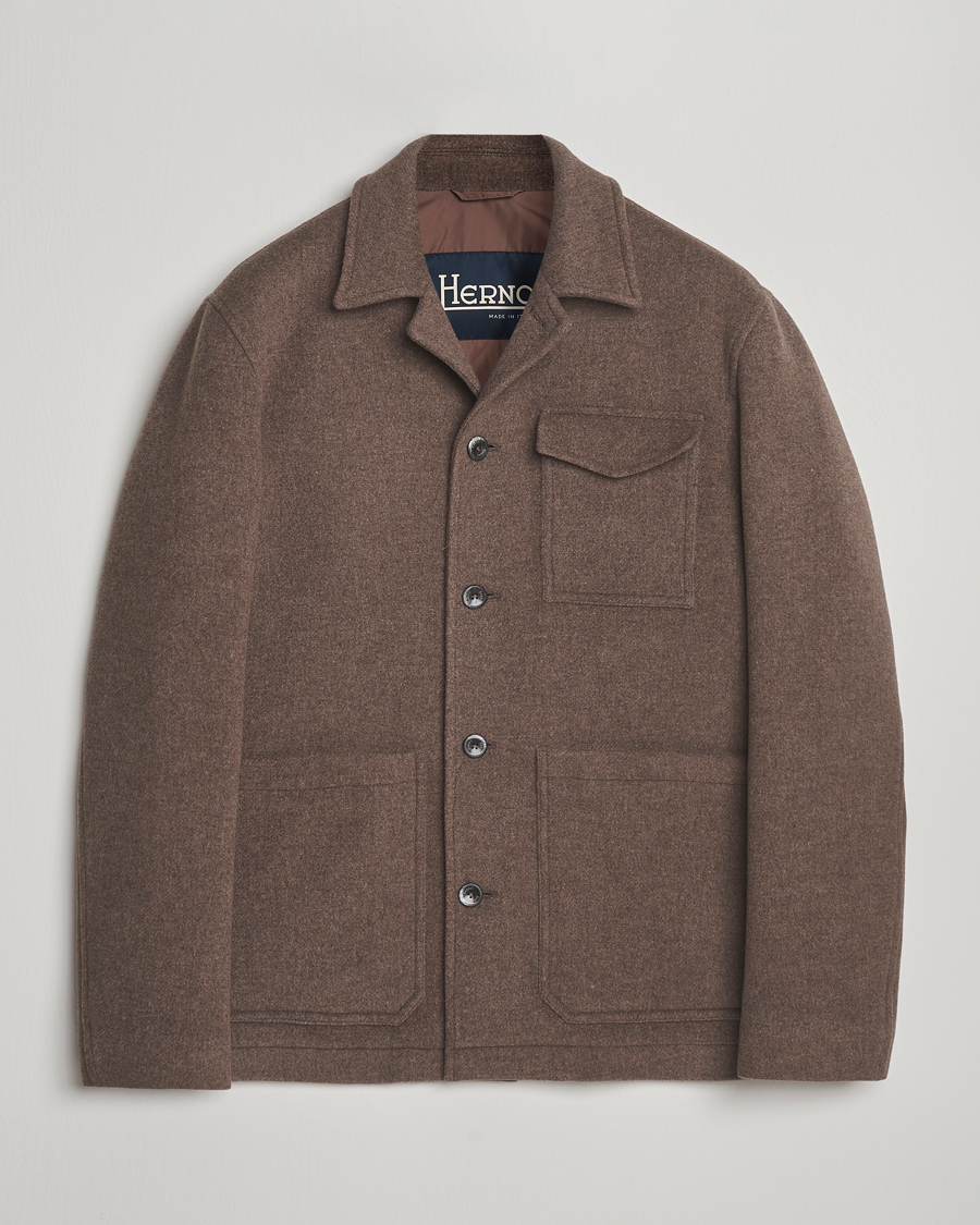 Herr | Jackor | Herno | Soft Wool Field Jacket Beige
